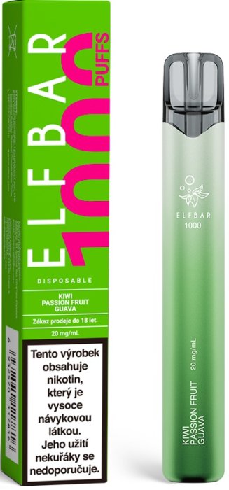 Elf Bar 1000 e-cigareta 20mg Kiwi Passion Fruit Guava