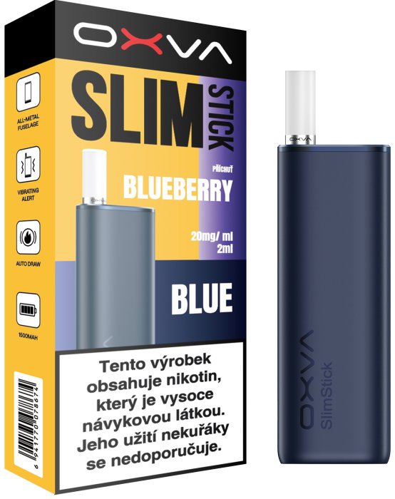 OXVA SLIMSTICK e-cigareta 1500mAh Blueberry 20mg Blue color