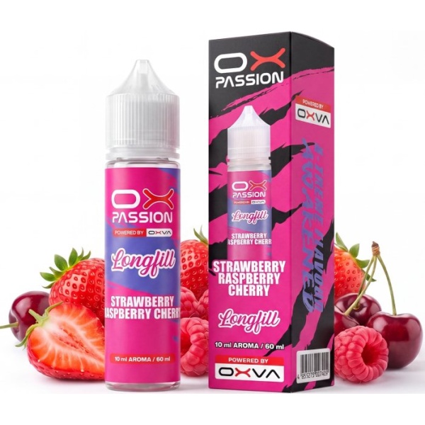 Příchuť OXVA OX PASSION S&V 10ml Strawberry Raspberry Cherry